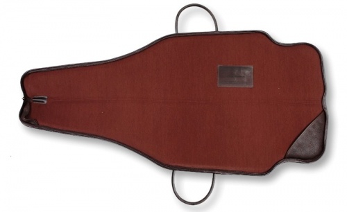 Кейс кожаный L-110 с/о (увелич.) (поролон) с ремнем /Коричневый/