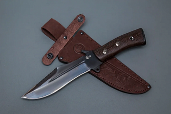 Нож Армейский,ст.У8(углерод)рукоять ценные породы дерева