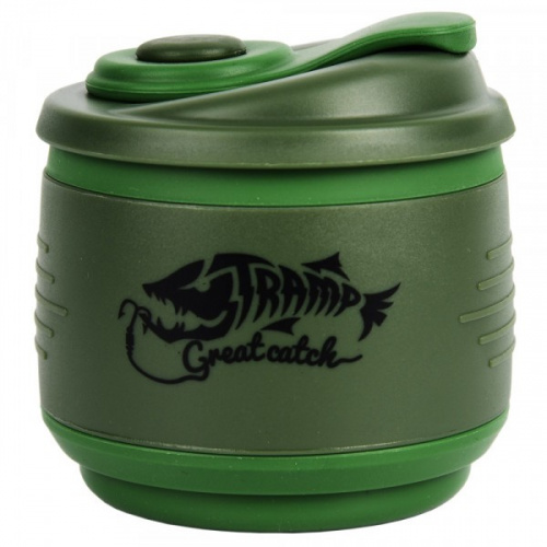 Кружка Tramp силиконовая складная с крышкой (оливковый/зеленый, 350мл)