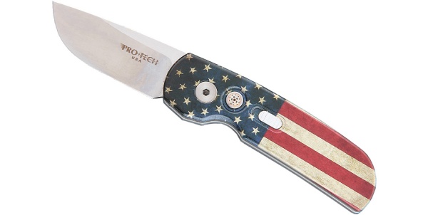 Нож-автомат"CALMIGO"скл,ст.154CMRC,кл.StoneWashed,рук.пурпурный алюм.,клипса