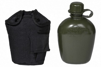 Фляга Tactical pro,  Plastic Canteen 1 Qt, black, черный (4005A)