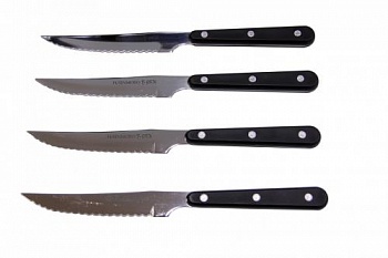 Набор из 4-х ножей для стейков, сталь MoV, 120 мм, рукоять пластик