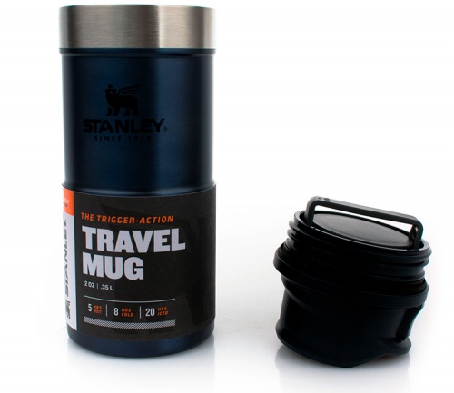 Термокружка STANLEY Classic 0.35L One hand 2.0 Синяя (10-06440-017)