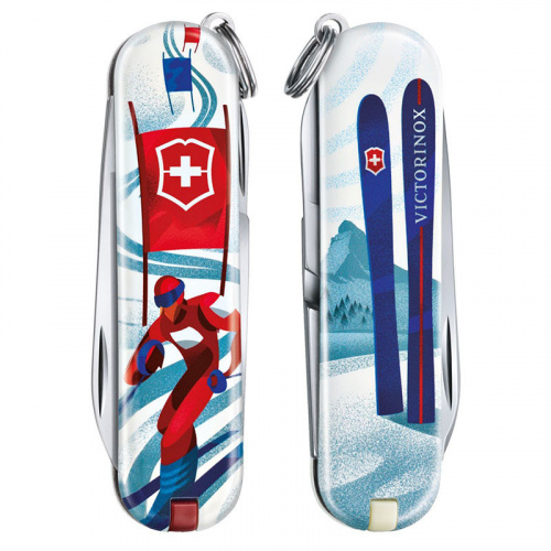 Нож 0.6223.L2008 брелок "Ski Race"