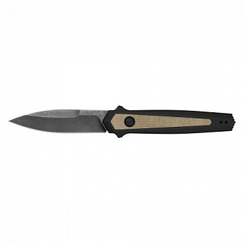 Нож K7950 Launch 15 -автомат рукоять черн алюмин/микарта, клинок CPM MagnaCup