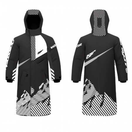 ПЛАЩ ЗИМНИЙ RACE COAT MAN BLACK - WHITE