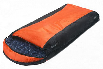 Спальный мешок COGUAR 250 R-zip от 2 град.(одеяло+подголовник) (цвет black700/or