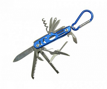 Мультитул "СЛЕДОПЫТ" с карабином, 12 предметов, на блистере