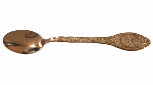 Набор чайный литьё ( Зубр ) ложка ,тарелка,хрусталь.