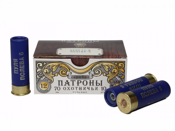 Патрон к.12х70 пуля Полева-6 СКМ 33,5гр 1уп/10шт