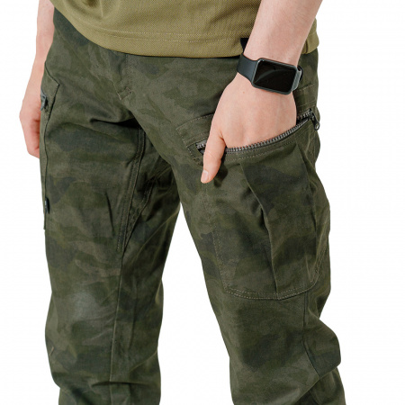 БРЮКИ ЛЕТНИЕ МУЖСКИЕ "КОДАР" (ТЕМНО-ЗЕЛЕНЫЙ КАМУФЛЯЖ)