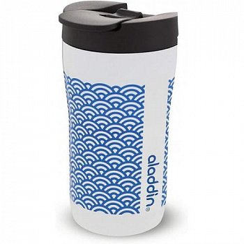 Кружка из нержавеющей стали ALADDIN Latte 0,25L (10-06632-013) голубой орнамент