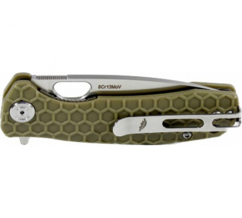 Нож Honey Badger Flipper S (HB1023) с зелёной рукоятью