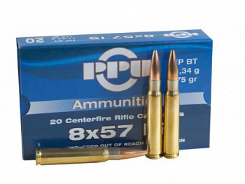Патрон к.8х57 JR HPBT 11,34гр PPU 1уп/20шт