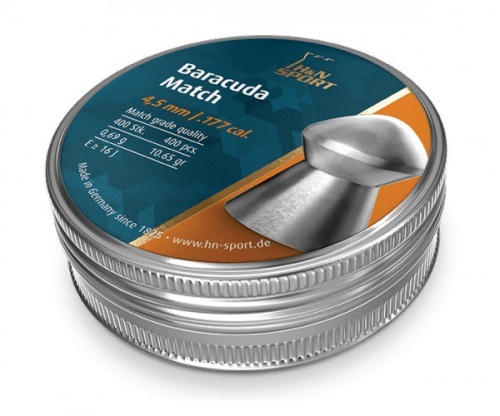 Пульки HN Baracuda Match кал. 4,5 мм 0,69 г (400 шт./бан.)