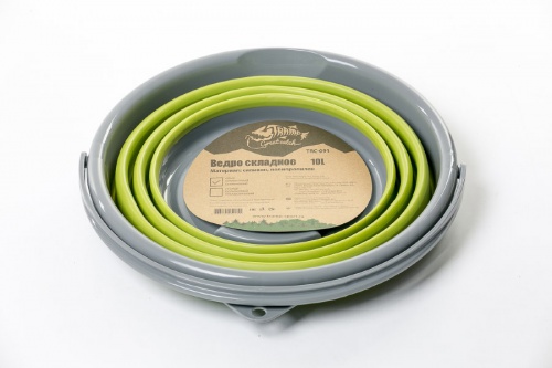 Ведро Tramp складное силиконовое 10л (оливковый, 10л)