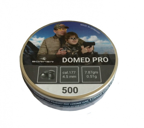 Пуля пневм. Borner "Domed Pro", для винт.,  4,5 (500 шт.) 0,51гр.