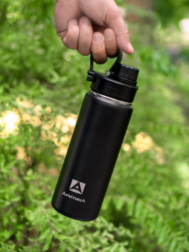 Термос "Арктика" 708-530S черный ( с доп пробкой  с питьевой системой)