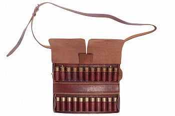 Патронташ двухрядный (раскл) Хольстер 25лет 22п,12кал / кожа