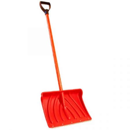 Лопата снеговая пластиковая Крепыш-2 465*340 мм. цветная с стеклокомп.черенком и