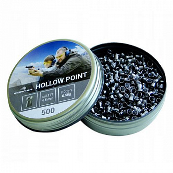Пуля пневм. Borner "Hollow Point",  4,5 (500 шт.) 0,58гр.