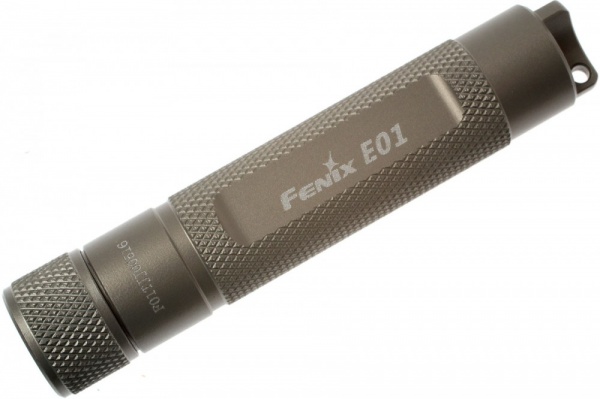 Фонарь Fenix E01 оливковый с батарейкой