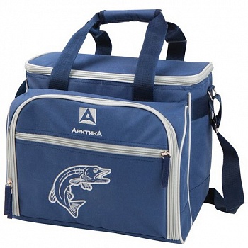 Набор для пикника Арктика 4100-3 синий с рисунком, 13,5 л,