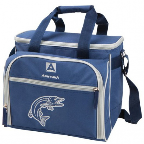 Набор для пикника Арктика 4100-3 синий с рисунком, 13,5 л,