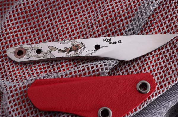Нож киридаши "KOI" satin (AUS8)