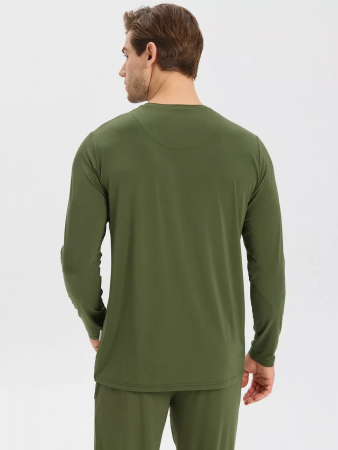 ЛОНГСЛИВ NORVEG BAMBOO ЦВЕТ ОЛИВКОВЫЙ