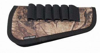 Патронташ на приклад на 6 патронов камуфлированный (12 кбр.) / Принт /