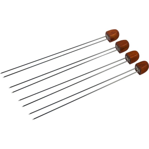 Набор двойных шампуров 38 см с деревянными ручками, 4 шт. в упаковке BOYSCOUT