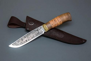 Нож Путник, 65х13,литье,бер.,гравировка