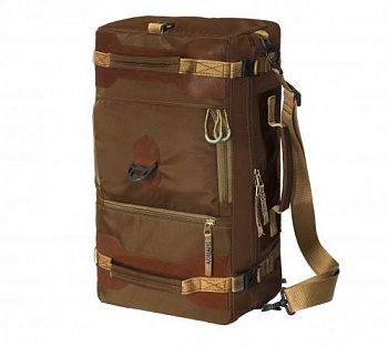 Сумка-рюкзак С-27К с кожаными накладками (цвет: коричневый)