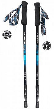 Палки треккинговые Everest Blue ручка EVA система Antishook