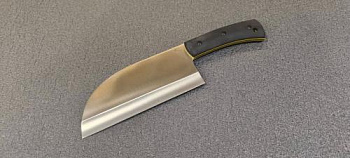 Нож Сербский, ст.95Х18, ц.м. рук.G10 черн., желт.сп.(в чехле)