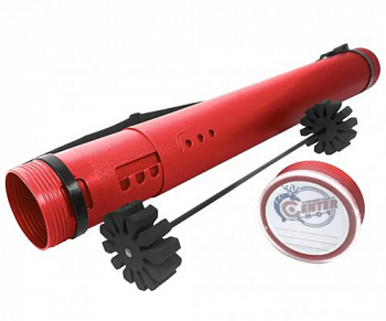 Тубус для стрел Centershot пластиковый с держателем красный