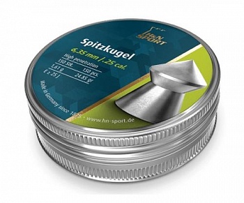 Пуля пневм. HN Spitzkugel кал. 6,35мм, 1,61г (150 шт./бан.)