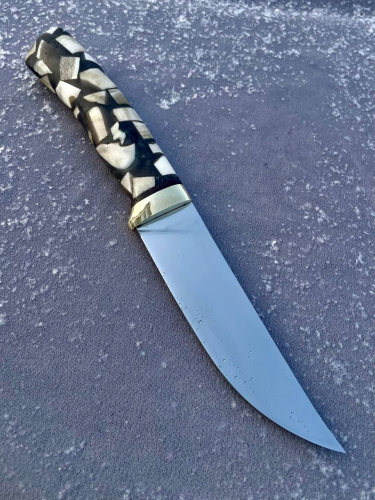 Нож Лис арт. li007 (ZDI-1016, рог лося в акриле)