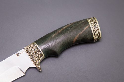 Нож Галеон, ст.VG-10,литье,стаб.орех(кап)