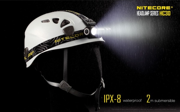 Фонарь HC30 Cree XM-L2 90°1000 люмен 260 часов 162м 1*18650/2*RC123