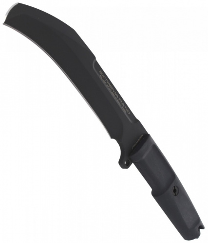 Нож"CORVO"ст.N690 ,кл.черн.изогнут,рук.черн.FORPRENE,чех.черн.кайдекс