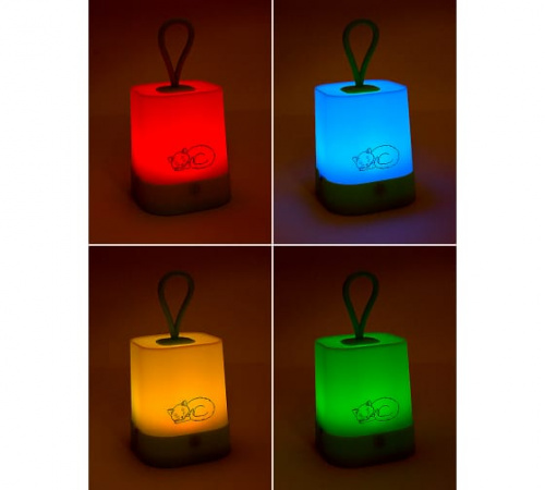 Фонарь ЯРКИЙ ЛУЧ LT-6 "Барсик" желто-зеленый аккум. мини-кемпинг, 3 реж. +RGB, с