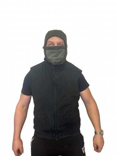 ЖИЛЕТ УТЕПЛЕННЫЙ (П/Э 100%, ФЛИС, ХОЛЛОФАН) ХАКИ