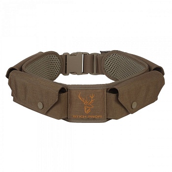 Патронташ закрытый на 24 патрона 12-16 кбр. (вышивка "Олень") / Койот /