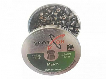 Пуля пневм. SPOTON Match 5,5 мм, 0,98 гр. (200 шт)