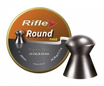Пуля пневм. RIFLE Field Series Round 6,35 мм. 1,71 гр. (200 шт. в банке)