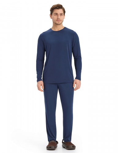 ЛОНГСЛИВ NORVEG BAMBOO ТЕМНО-СИНИЙ