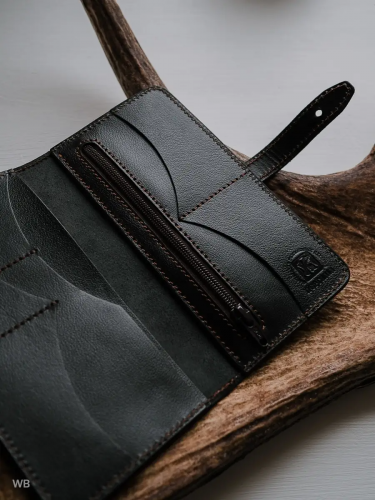 Портмоне (Черный, Охотник с собакой)