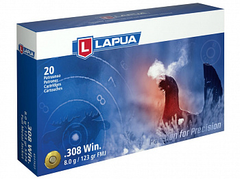 Патрон к.308Win 8,0гр.LAPUA Full Metall Jacket 1шт